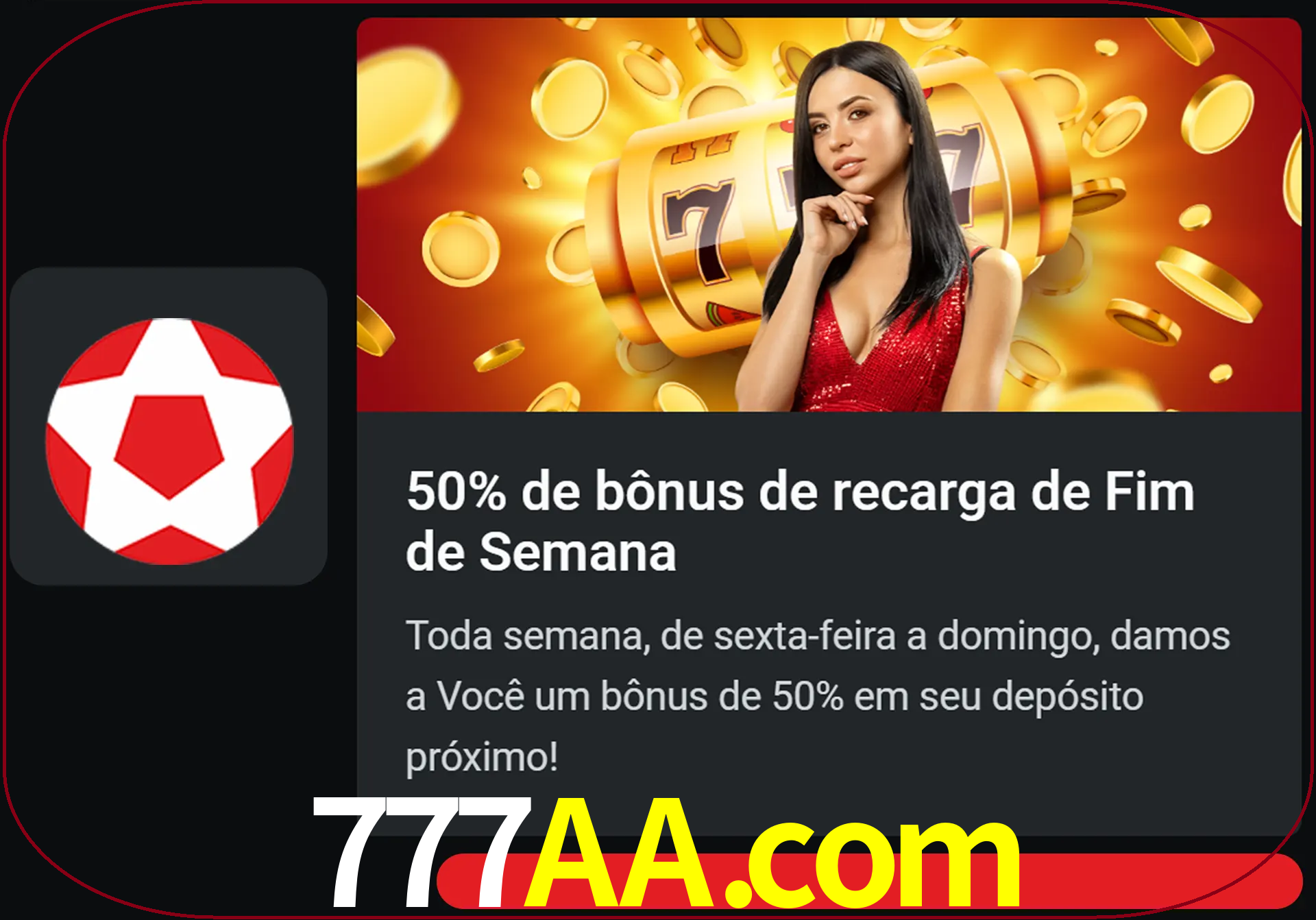 Volte a cada semana para receber novos bônus em dinheiro.