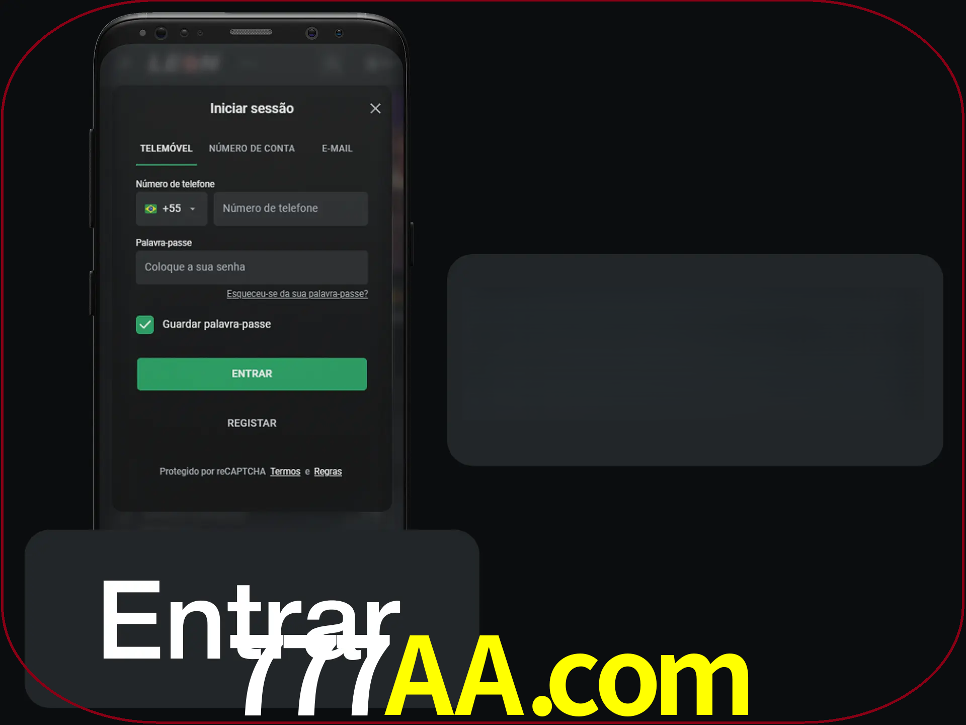 Faça o login para começar a apostar e jogar no cassino.