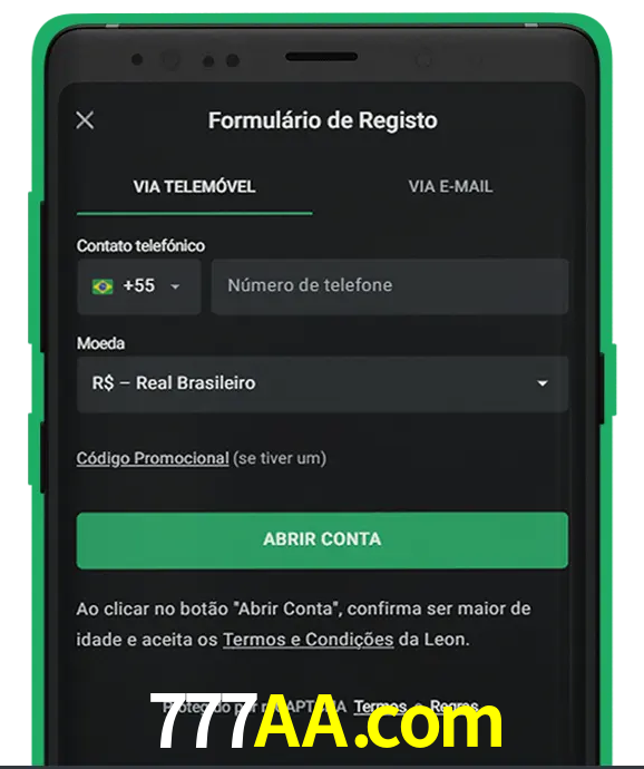 Cadastre-se em LeonBet seguindo passos simples.