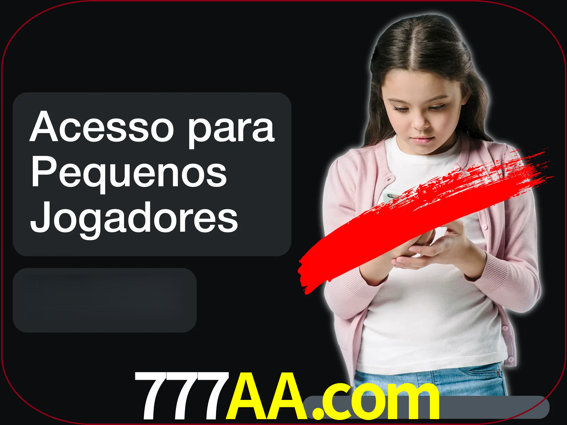 As crianças não podem jogar jogos de cassino.